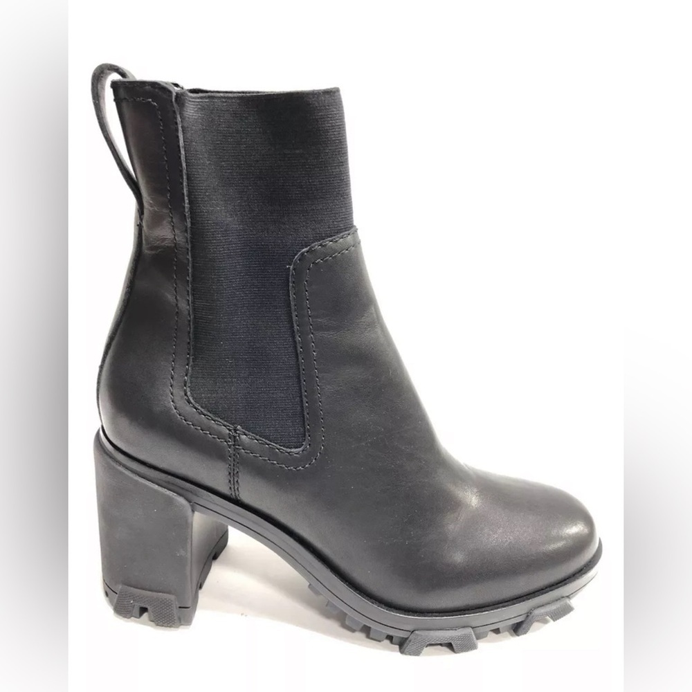 Rag & Bone Women’s Shiloh, Black Leather Combat Boots, Size EU39.5 M US9.5